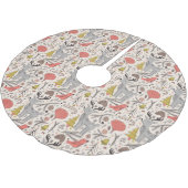 Jupon De Sapin En Polyester Brossé Motif de Noël (Angle)