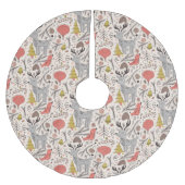 Jupon De Sapin En Polyester Brossé Motif de Noël (Devant)