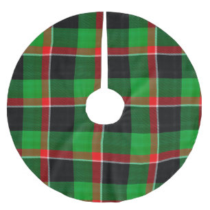 JUPON DE SAPIN EN POLYESTER BROSSÉ MOTIF DE NOËL BLANC VERT ROUGE