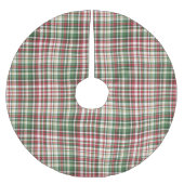 JUPON DE SAPIN EN POLYESTER BROSSÉ MOTIF DE NOËL BLANC VERT ROUGE (Devant)