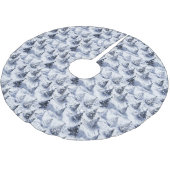 Jupon De Sapin En Polyester Brossé Motif de Noël bleu #3 ID1009 (Angle)