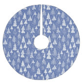 Jupon De Sapin En Polyester Brossé Motif de Noël bleu n° 6 ID1009 (Devant)