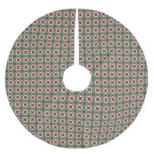 Jupon De Sapin En Polyester Brossé Motif de Noël éclectique bohème folklorique rétro