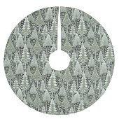 Jupon De Sapin En Polyester Brossé Motif de Noël Green Earth #6 ID1009 (Devant)