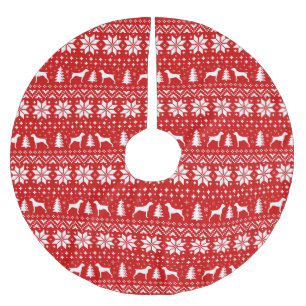 Jupon De Sapin En Polyester Brossé Motif de Noël pour les Braques Allemands à Poil Co