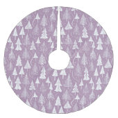 Jupon De Sapin En Polyester Brossé Motif de Noël pourpre n° 6 ID1009 (Devant)