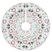 Jupon De Sapin En Polyester Brossé Motif de Noël Red Green Classic (Devant)