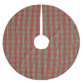 Jupon De Sapin En Polyester Brossé Motif de Noël rouge et vert (Devant)
