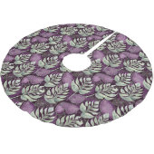 Jupon De Sapin En Polyester Brossé Motif de Noël vert violet #29 ID1009 (Angle)