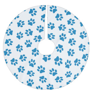 Jupon De Sapin En Polyester Brossé Motif De Pailles, Paniers De Chien, Paniers Bleus