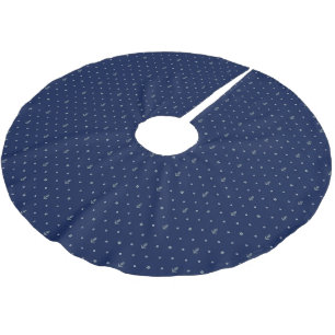 Jupon De Sapin En Polyester Brossé Motif de pois d'Ancre de monogramme 2
