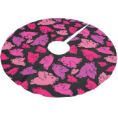 Jupon De Sapin En Polyester Brossé Motif de porc rose (Angle)