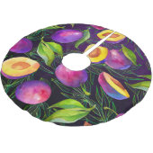 Jupon De Sapin En Polyester Brossé Motif de prune violette (Angle)