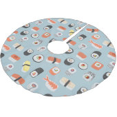 Jupon De Sapin En Polyester Brossé Motif de rouleaux Sushi Nigiri Maki (Angle)
