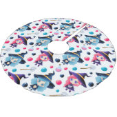 Jupon De Sapin En Polyester Brossé Motif de sorcière magique mignon (Angle)