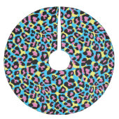 Jupon De Sapin En Polyester Brossé Motif de Spots Neon Leopard (Devant)