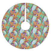 Jupon De Sapin En Polyester Brossé Motif de Strelitzia (Devant)