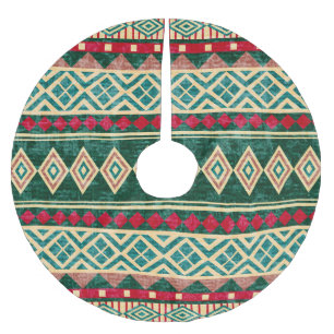 Jupon De Sapin En Polyester Brossé Motif de style africain géométrique Abstrait