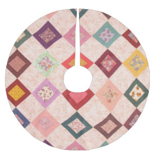 Jupon De Sapin En Polyester Brossé Motif de tissus colorés
