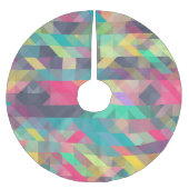 Jupon De Sapin En Polyester Brossé Motif de triangles géométriques cool (Devant)