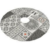 Jupon De Sapin En Polyester Brossé Motif de tuile islamique Majolica (Angle)