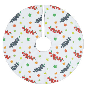 Jupon De Sapin En Polyester Brossé Motif Des Berries, Berry, Blueberry, Fruit