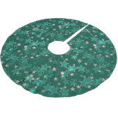 Jupon De Sapin En Polyester Brossé Motif d'étoiles (Angle)