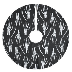 Jupon De Sapin En Polyester Brossé Motif d'Halloween monochrome