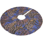 Jupon De Sapin En Polyester Brossé Motif d'impression Leopard et Zebra (Angle)
