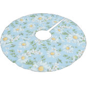 Jupon De Sapin En Polyester Brossé Motif du jardin fleuri Pastel Daisy (Angle)