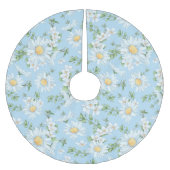 Jupon De Sapin En Polyester Brossé Motif du jardin fleuri Pastel Daisy (Devant)