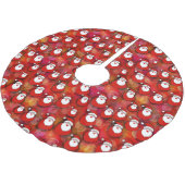 Jupon De Sapin En Polyester Brossé Motif du Père Noël (Angle)