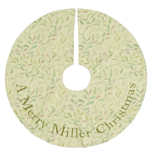 Jupon De Sapin En Polyester Brossé Motif écologique simple Noël (Devant)