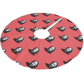 Jupon De Sapin En Polyester Brossé Motif Éffrayant Halloween Ghost Silhouette. (Angle)