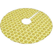 Jupon De Sapin En Polyester Brossé Motif Empreinte de patte Leopard (Angle)