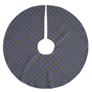 Jupon De Sapin En Polyester Brossé Motif en diagonale en or noir bleu de ferme