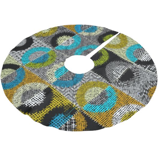 Jupon De Sapin En Polyester Brossé Motif en écaille, imitation toile brute. (Angle)