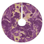 Jupon De Sapin En Polyester Brossé Motif en marbre violet et or (Devant)
