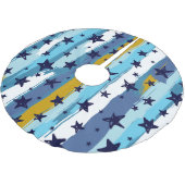 Jupon De Sapin En Polyester Brossé Motif étoile : Arrière - plan polyvalent (Angle)