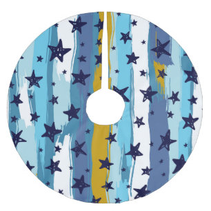 Jupon De Sapin En Polyester Brossé Motif étoile : Arrière - plan polyvalent