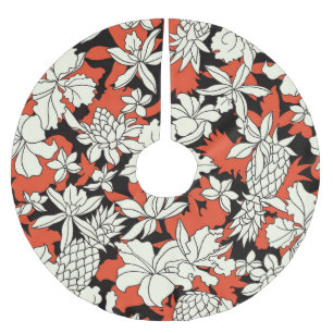 Jupon De Sapin En Polyester Brossé Motif exotique sans fil tropique