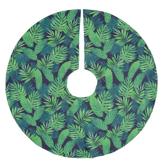 Jupon De Sapin En Polyester Brossé Motif Feuille tropical (Devant)