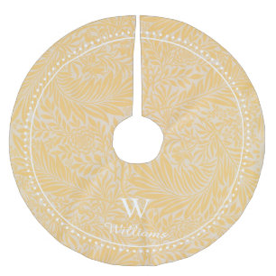Jupon De Sapin En Polyester Brossé Motif fleur de larkspur or vintage personnalisé