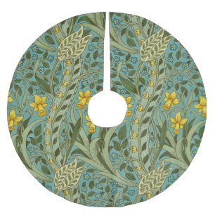 Jupon De Sapin En Polyester Brossé Motif floral classique Narcisse de William Morris