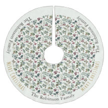 Motif floral rustique botanique élégant de Noël