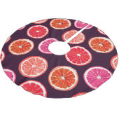 Jupon De Sapin En Polyester Brossé Motif foncé Citrus peint à la main (Angle)