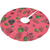 Jupon De Sapin En Polyester Brossé Motif framboise (Angle)