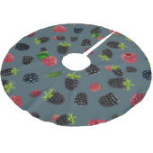 Jupon De Sapin En Polyester Brossé Motif framboise 2 (Angle)