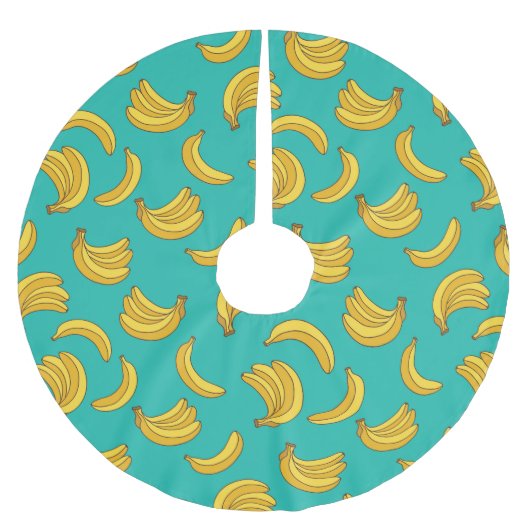 Jupon De Sapin En Polyester Brossé Motif Fruit Banana (Devant)