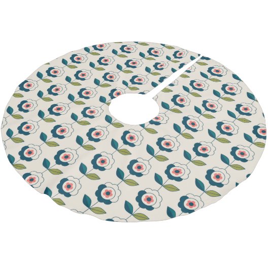 Jupon De Sapin En Polyester Brossé Motif Fun Jardin Retro (Angle)